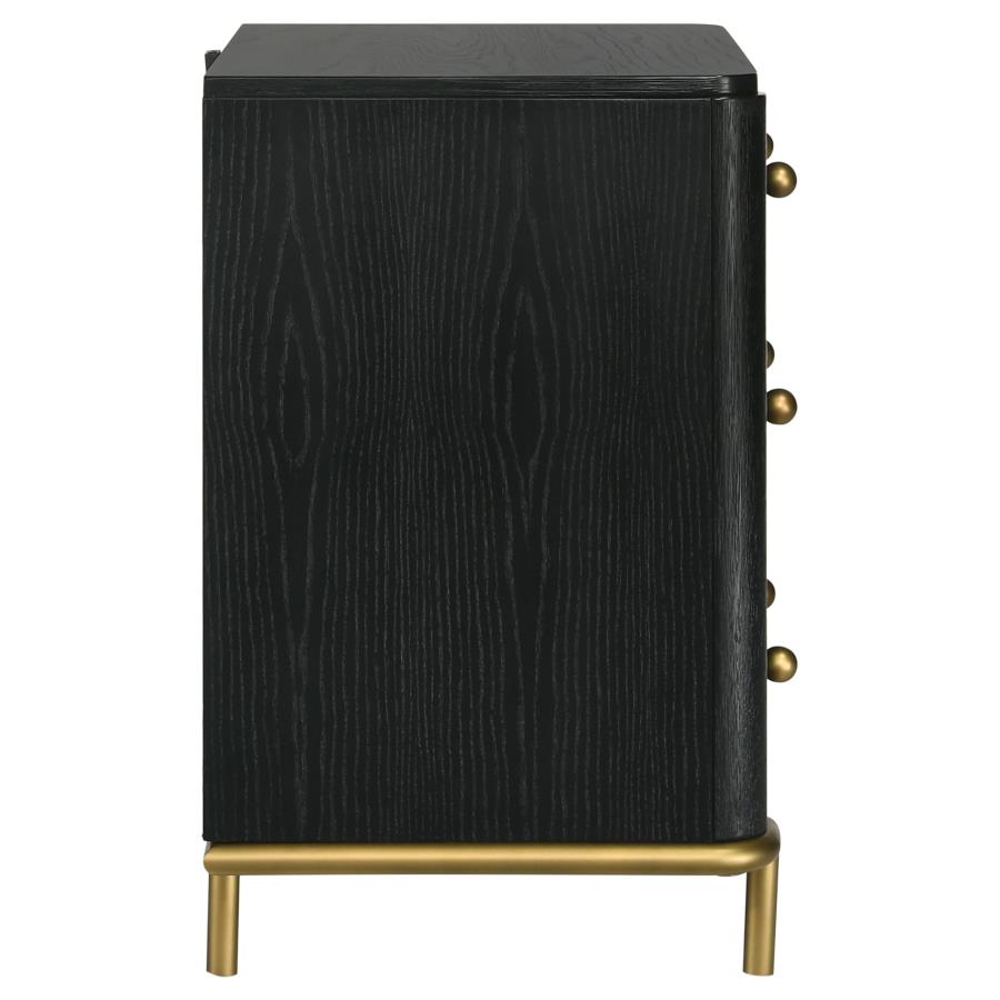 (image for) Arini 3-drawer Nightstand Black