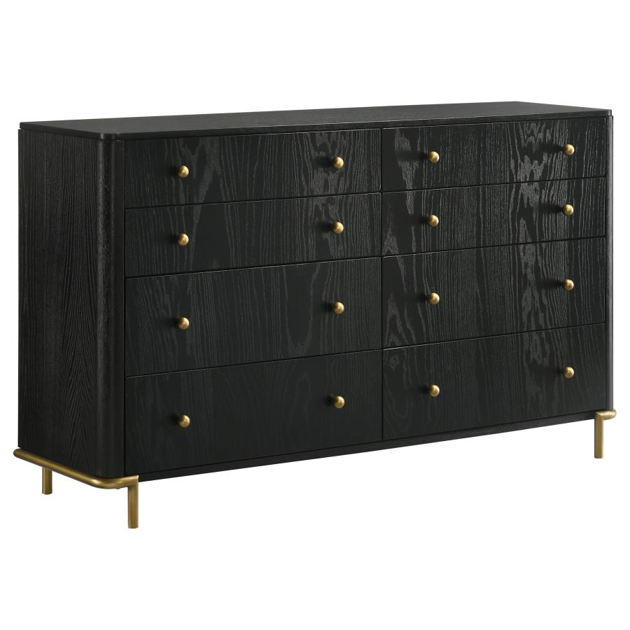 (image for) Arini 8-drawer Dresser Black