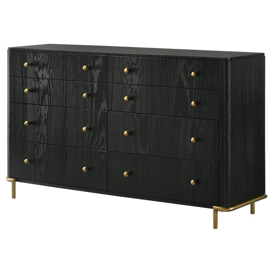 (image for) Arini 8-drawer Dresser Black