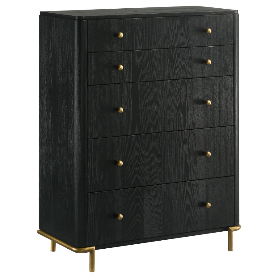 (image for) Arini 5-drawer Bedroom Chest Black