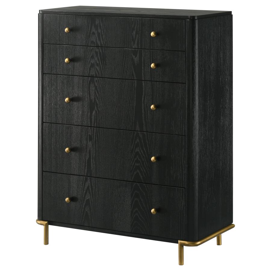 (image for) Arini 5-drawer Bedroom Chest Black