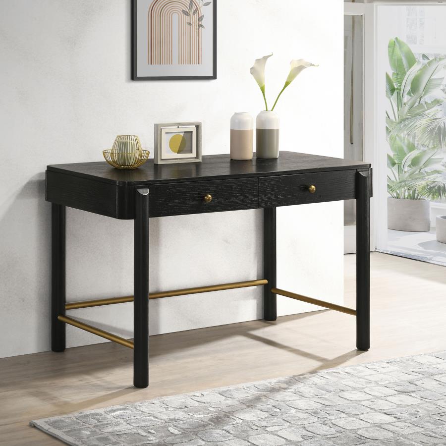 (image for) Arini 2-drawer Vanity Desk Makeup Table Black