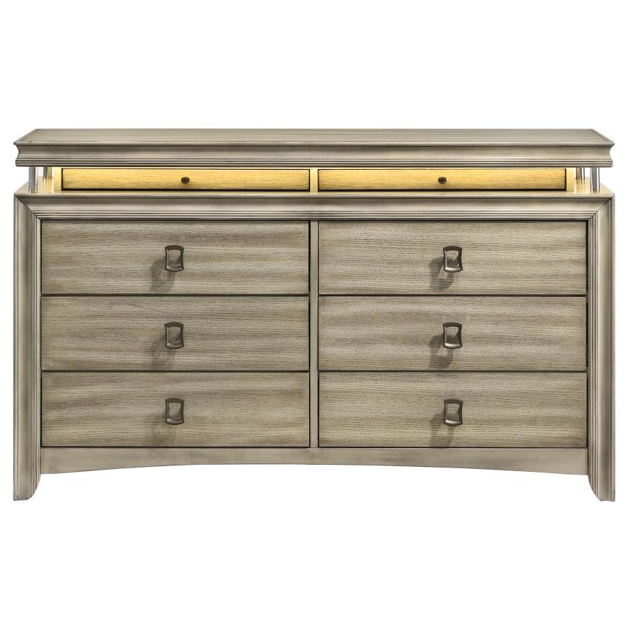 (image for) Giselle 8-drawer Dresser Rustic Beige