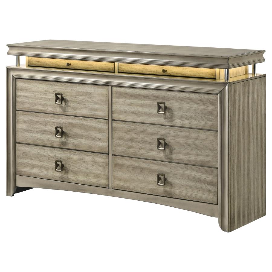 (image for) Giselle 8-drawer Dresser Rustic Beige