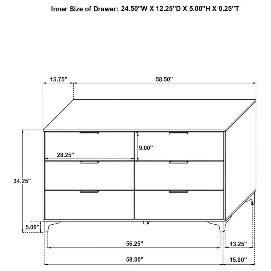 (image for) Kendall 4-piece Eastern King Bedroom Set White