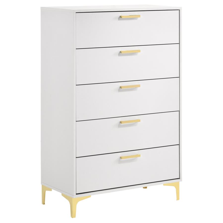 (image for) Kendall 5-drawer Bedroom Chest White