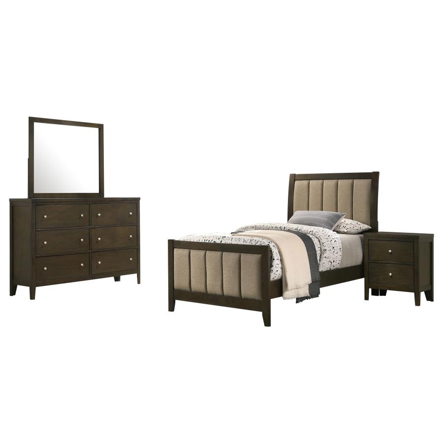 (image for) Wilkes 4-piece Twin Bedroom Set Dark Cocoa