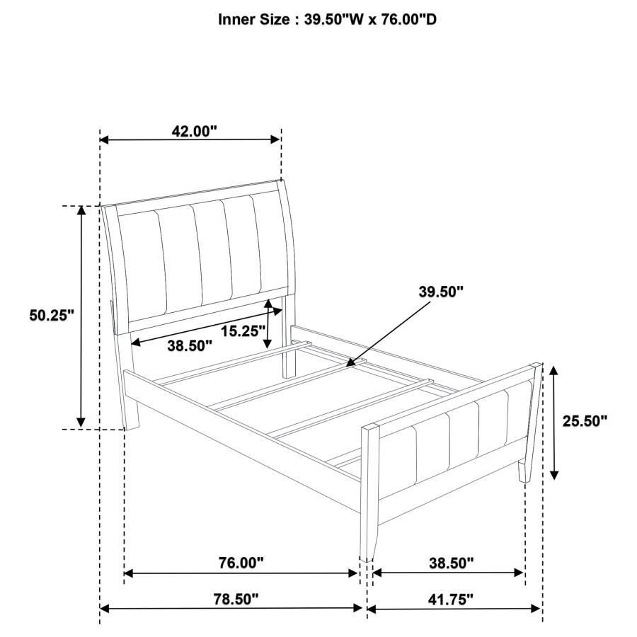 (image for) Wilkes 4-piece Twin Bedroom Set Dark Cocoa