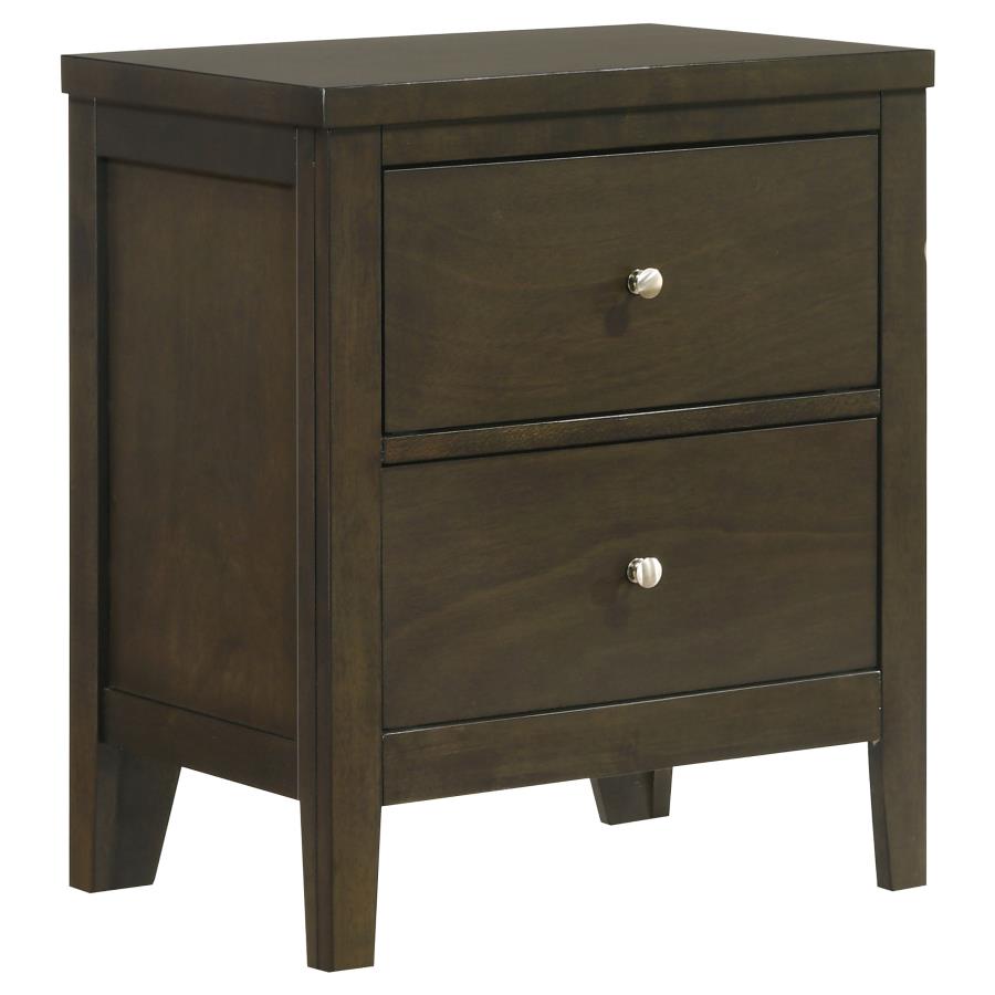 (image for) Wilkes 2-drawer Nightstand Bedside Table Dark Cocoa