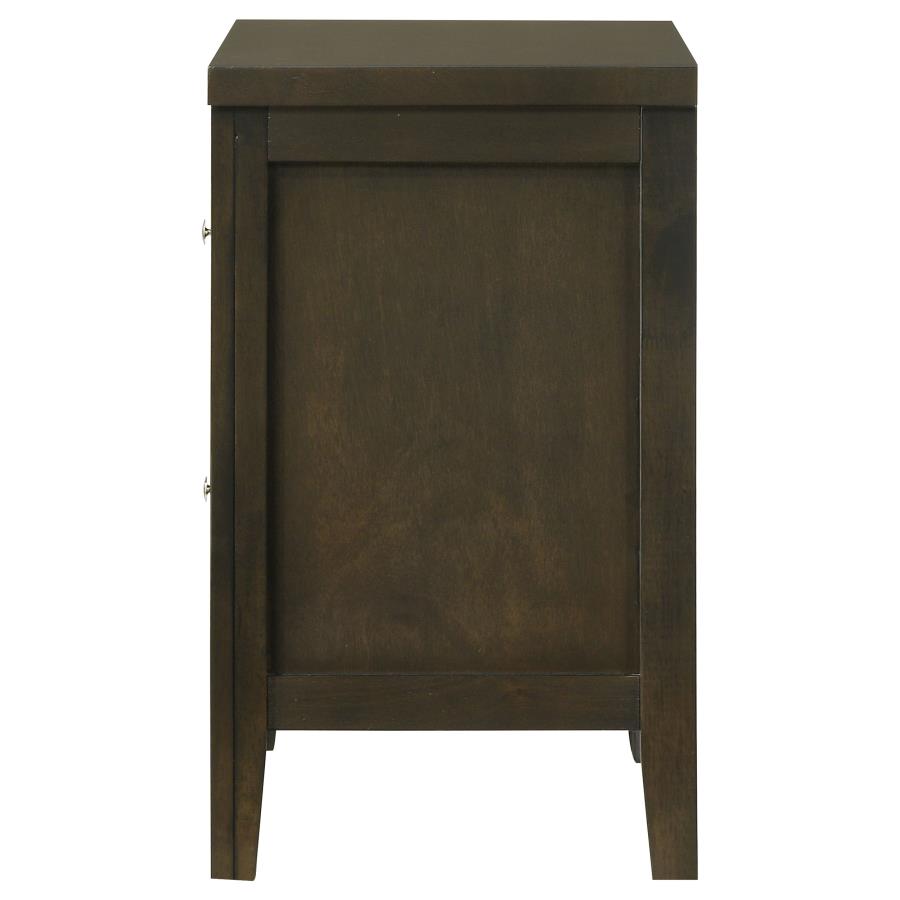 (image for) Wilkes 2-drawer Nightstand Bedside Table Dark Cocoa