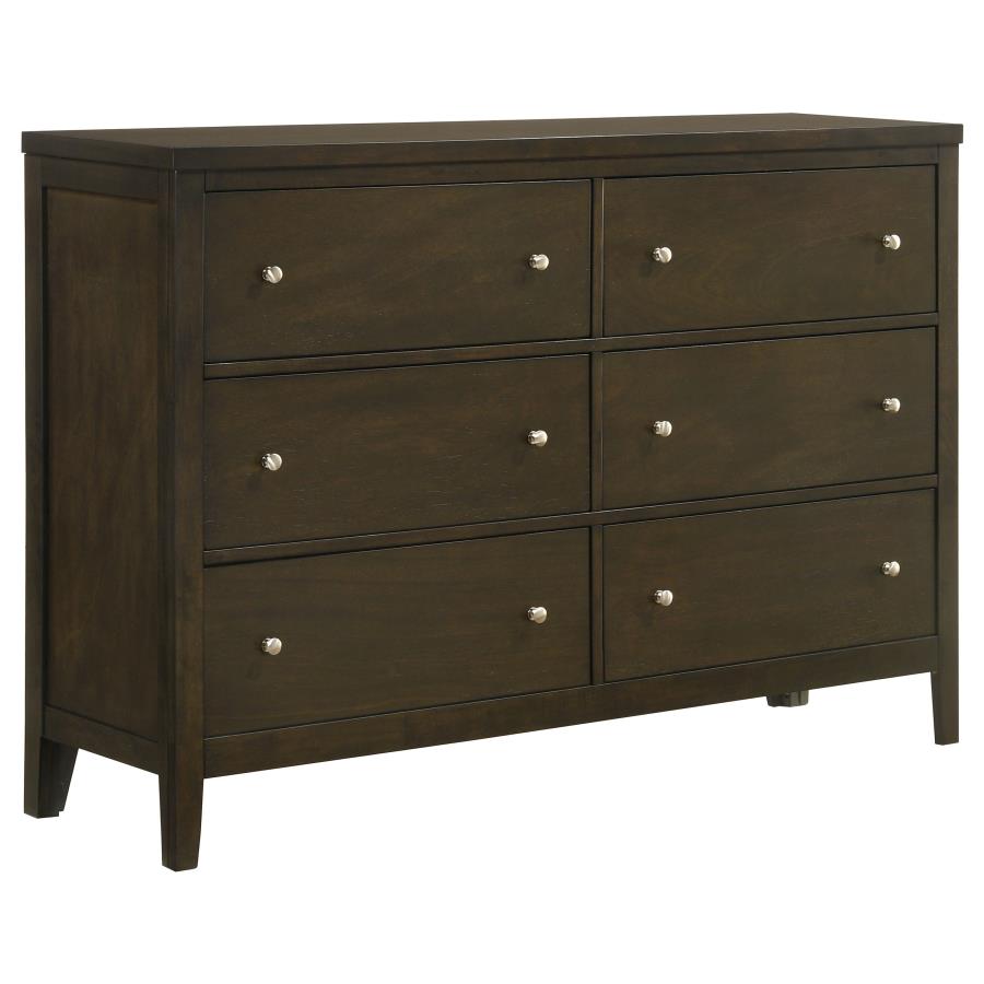 (image for) Wilkes 6-drawer Dresser Cabinet Dark Cocoa - Click Image to Close