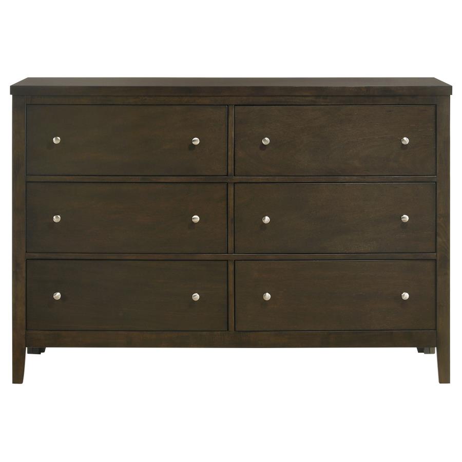 (image for) Wilkes 6-drawer Dresser Cabinet Dark Cocoa