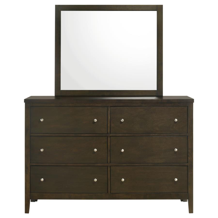 (image for) Wilkes 6-drawer Dresser and Mirror Dark Cocoa