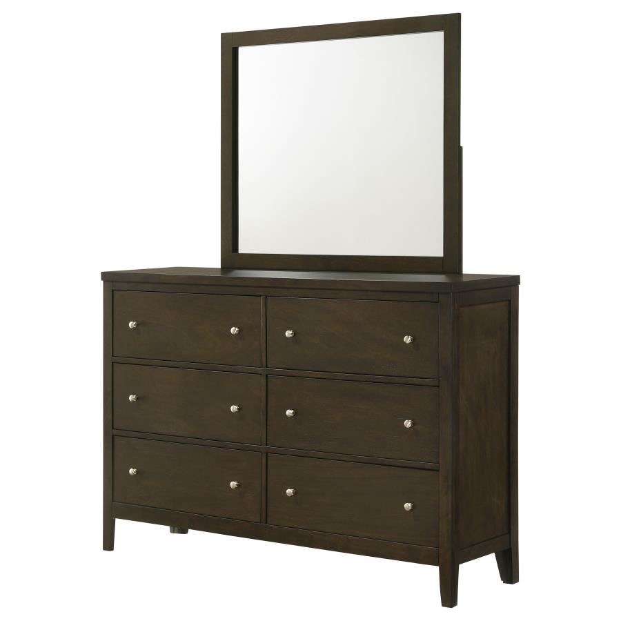 (image for) Wilkes 6-drawer Dresser and Mirror Dark Cocoa