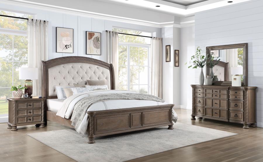 (image for) Emmett 4-piece Eastern King Bedroom Set Walnut - Click Image to Close