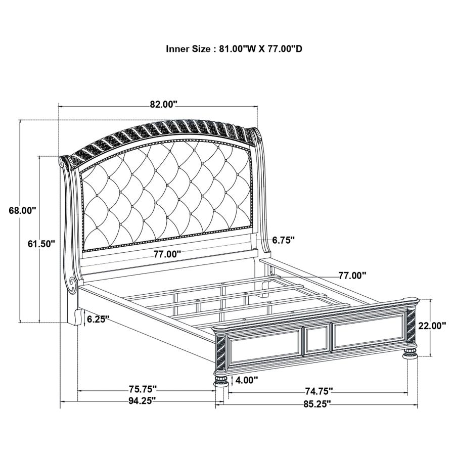 (image for) Emmett 4-piece Eastern King Bedroom Set Walnut