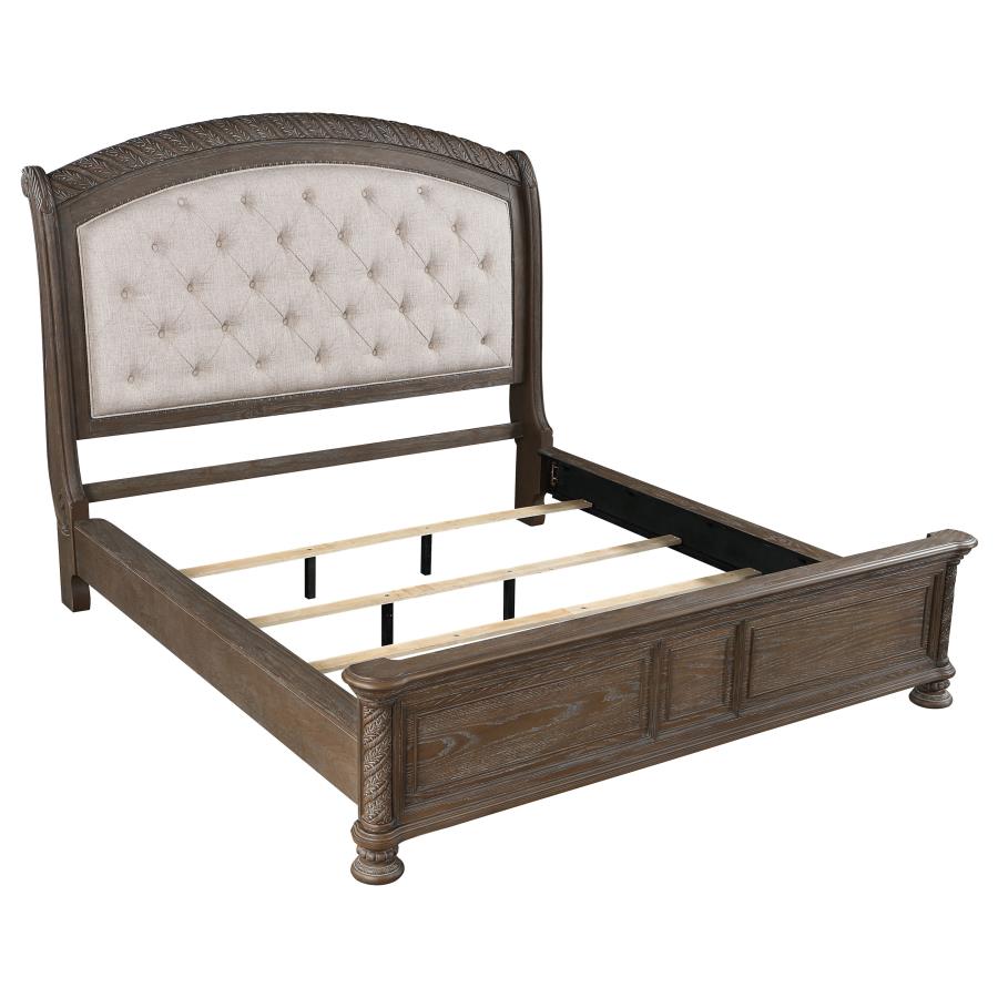 (image for) Emmett Wood Eastern King Sleigh Bed Walnut - Click Image to Close