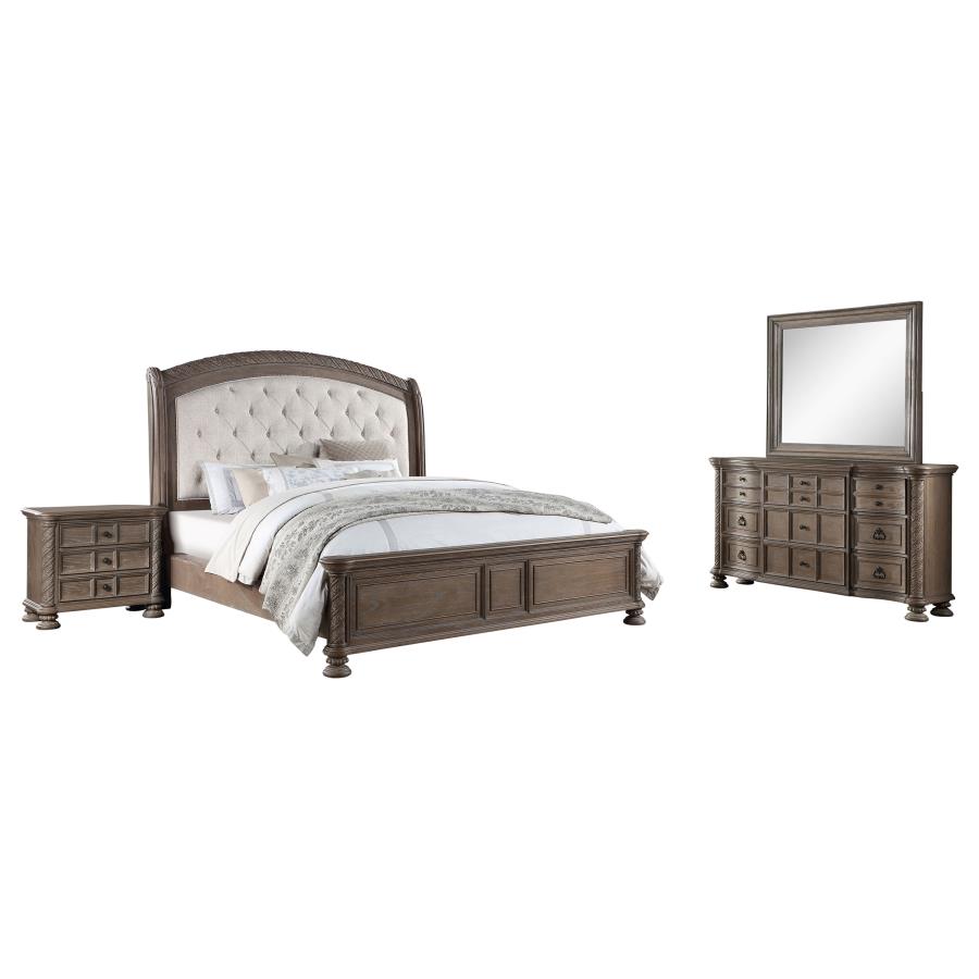 (image for) Emmett 4-piece California King Bedroom Set Walnut