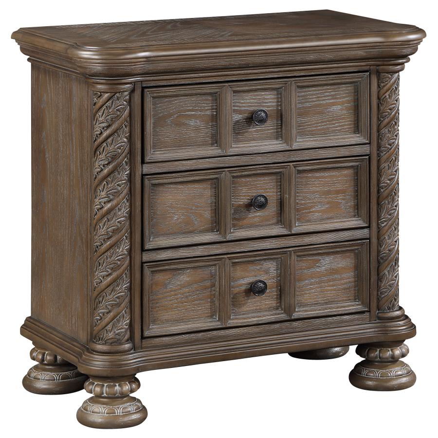 (image for) Emmett 3-drawer Nightstand Walnut - Click Image to Close