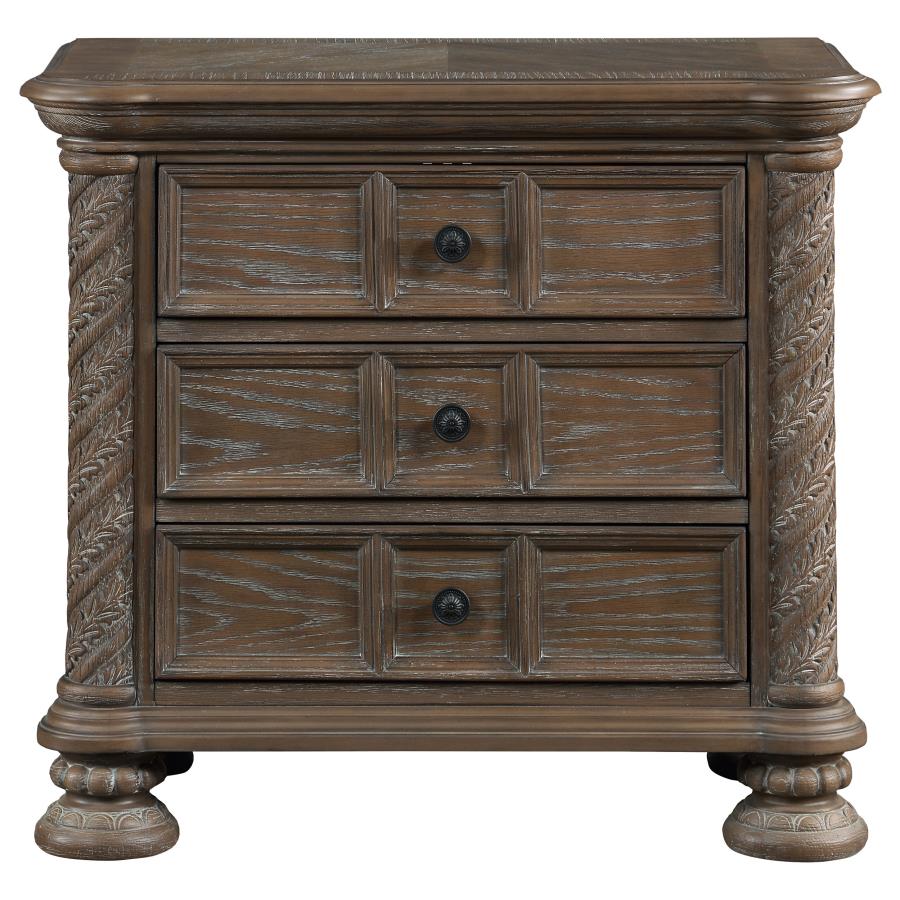 (image for) Emmett 3-drawer Nightstand Walnut