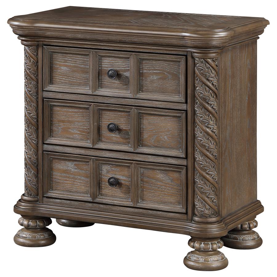 (image for) Emmett 3-drawer Nightstand Walnut