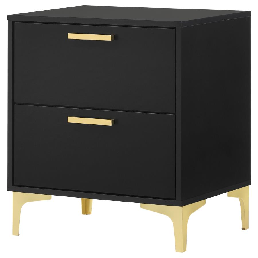 (image for) Kendall 2-drawer Nightstand Black