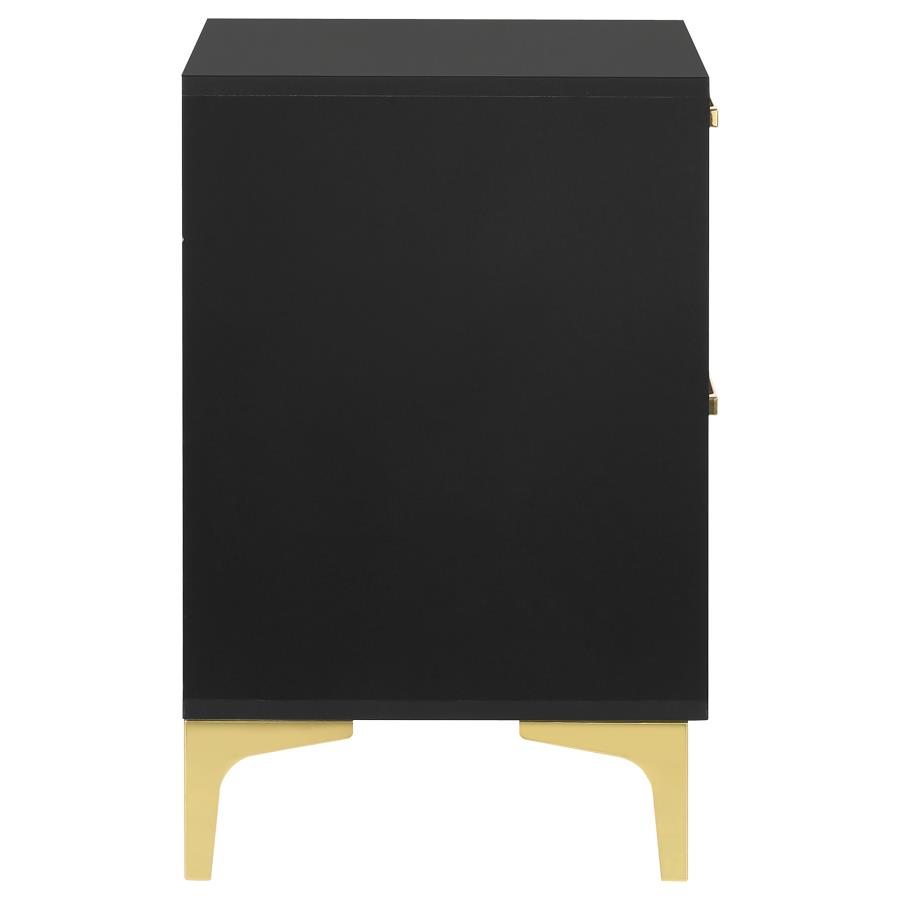 (image for) Kendall 2-drawer Nightstand Black