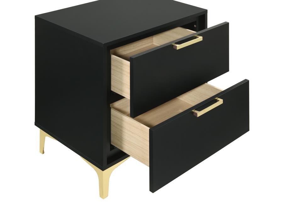 (image for) Kendall 2-drawer Nightstand Black