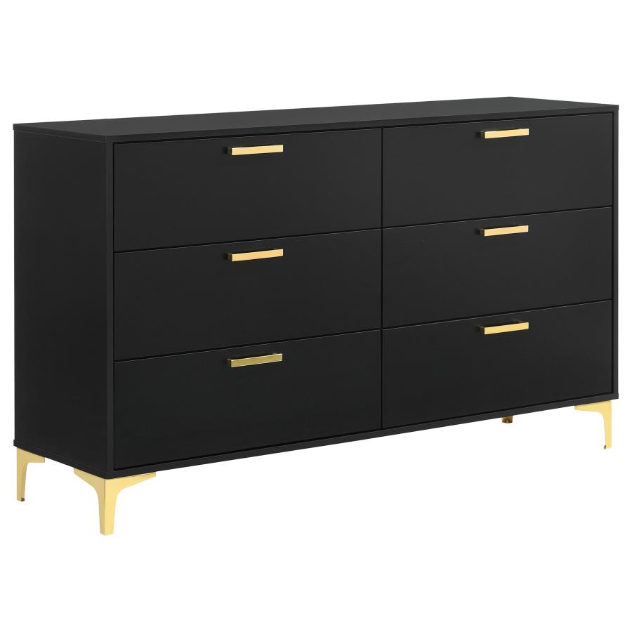 (image for) Kendall 6-drawer Dresser Black