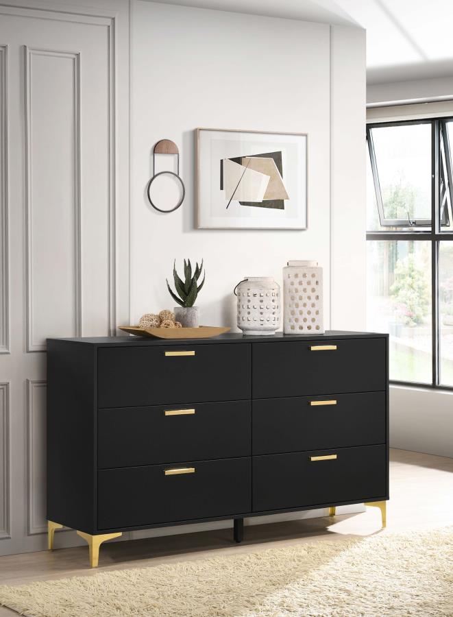 (image for) Kendall 6-drawer Dresser Black