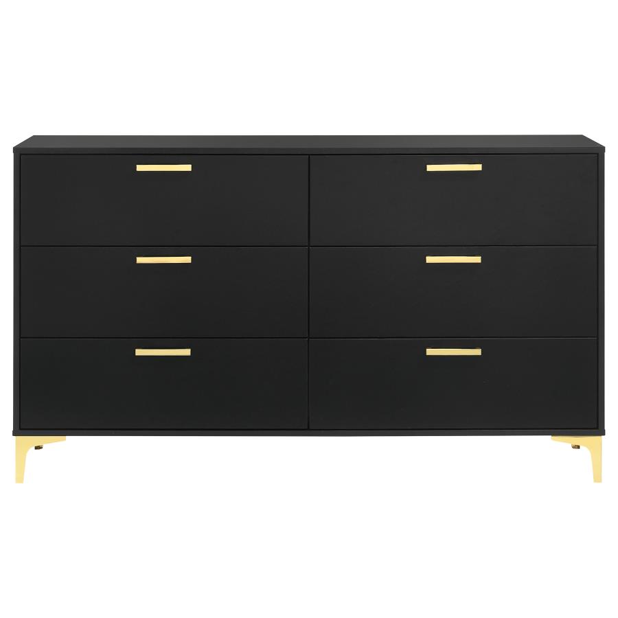 (image for) Kendall 6-drawer Dresser Black