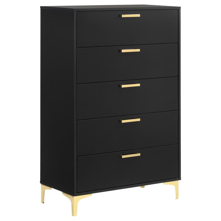 (image for) Kendall 5-drawer Bedroom Chest Black