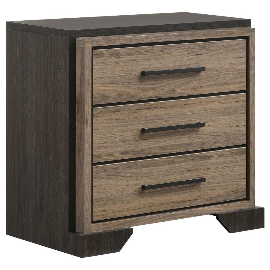 (image for) Baker 3-drawer Nightstand Light Taupe - Click Image to Close