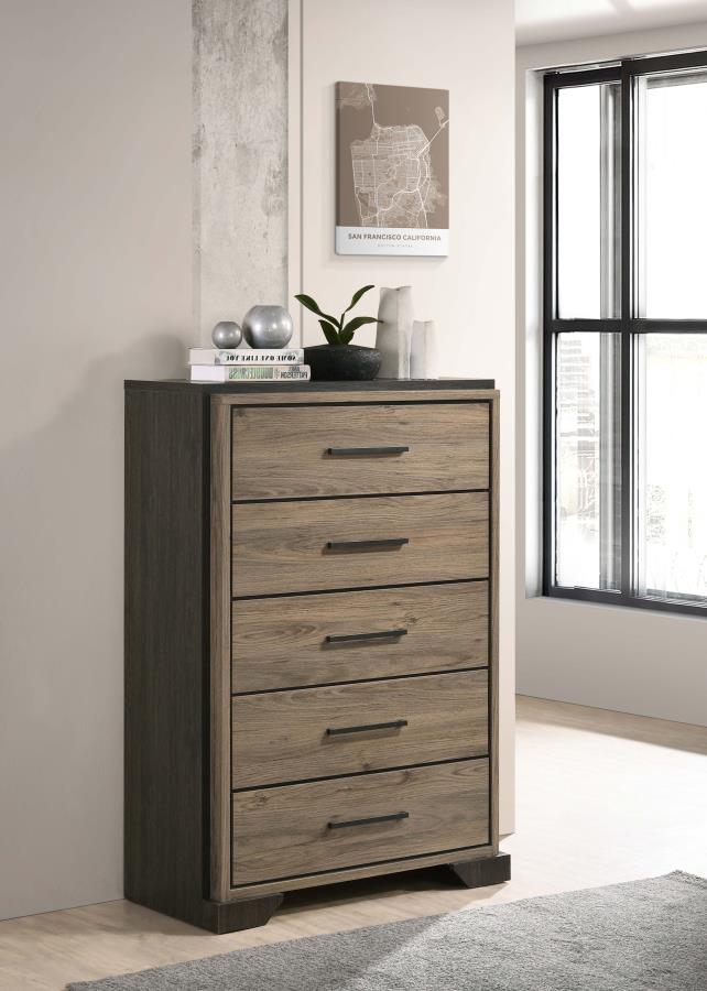 (image for) Baker 5-drawer Bedroom Chest Light Taupe