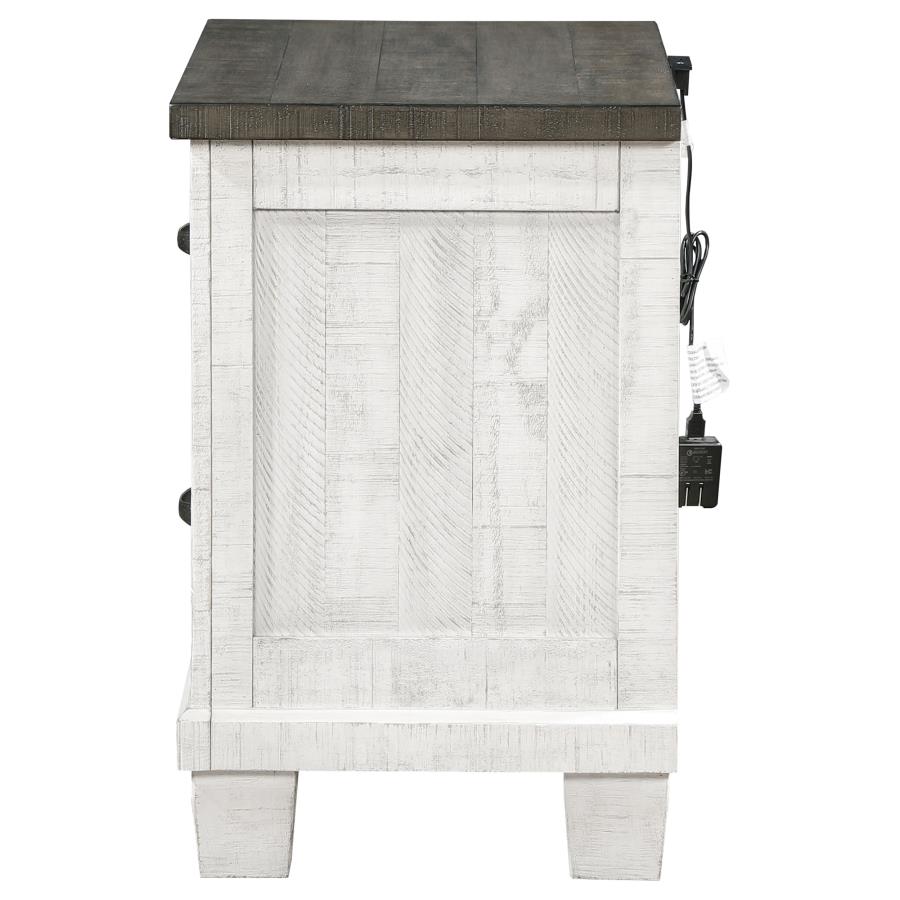 (image for) Lilith 2-drawer Nightstand Distressed White