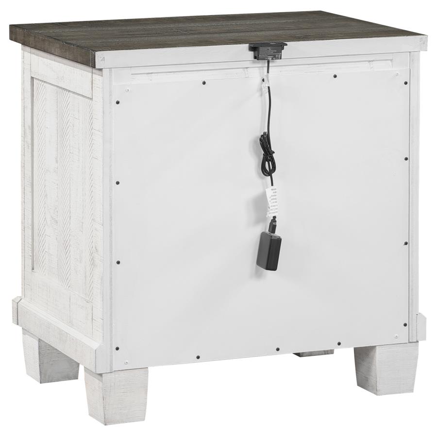 (image for) Lilith 2-drawer Nightstand Distressed White