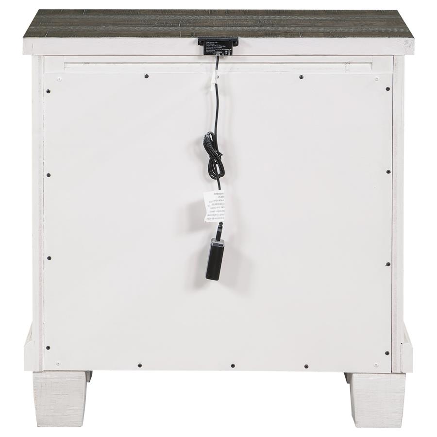 (image for) Lilith 2-drawer Nightstand Distressed White