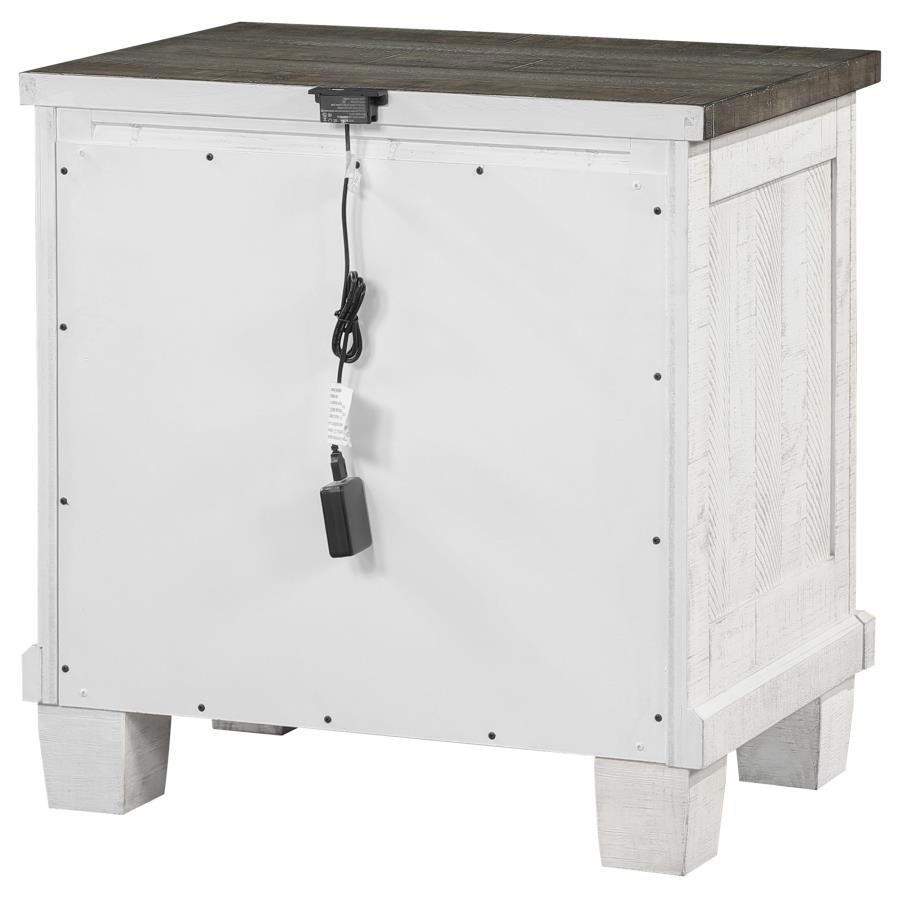 (image for) Lilith 2-drawer Nightstand Distressed White