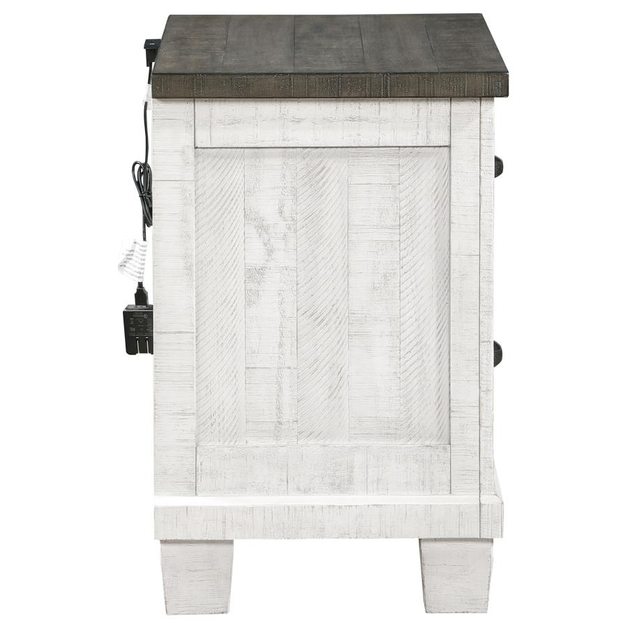 (image for) Lilith 2-drawer Nightstand Distressed White