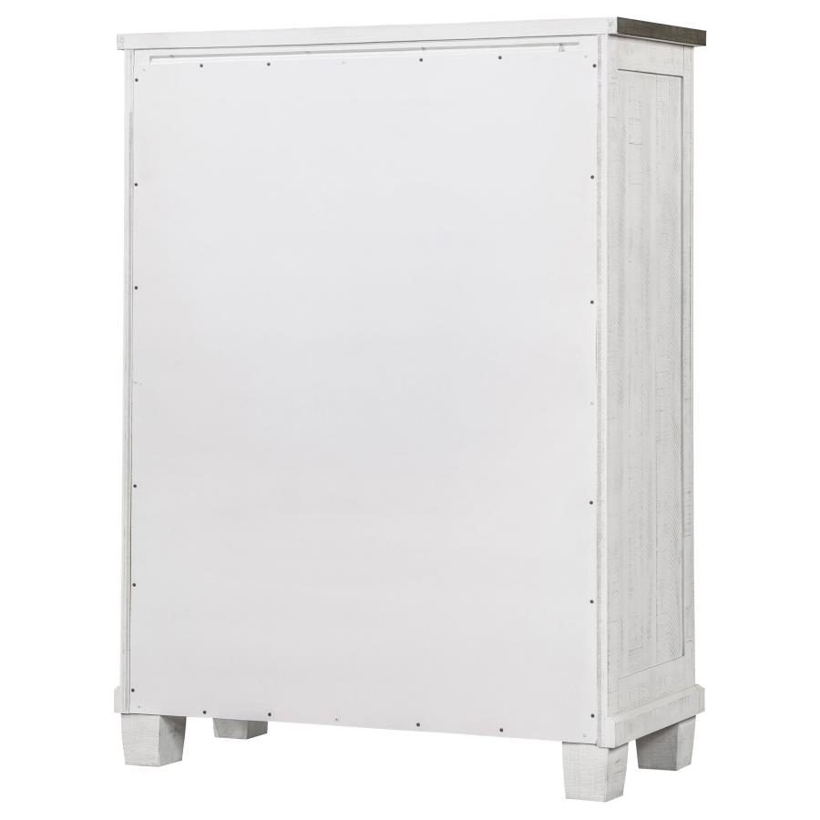 (image for) Lilith 5-drawer Bedroom Chest Distressed White