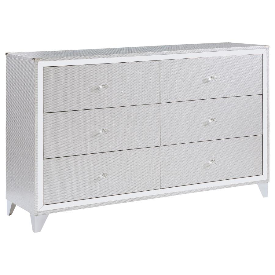 (image for) Larue 6-drawer Dresser Silver