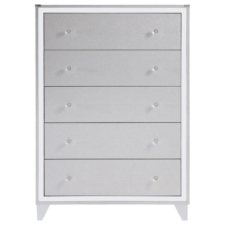 (image for) Larue 5-drawer Bedroom Chest Silver