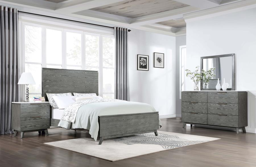 (image for) Nathan 4-piece California King Bedroom Set Grey - Click Image to Close