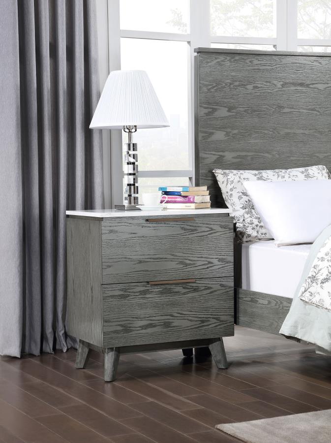 (image for) Nathan 2-drawer Nightstand Grey