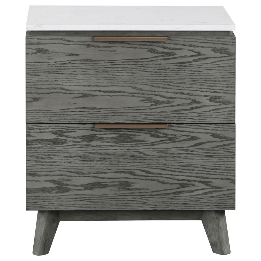 (image for) Nathan 2-drawer Nightstand Grey