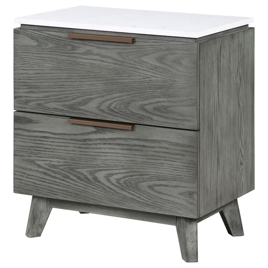 (image for) Nathan 2-drawer Nightstand Grey