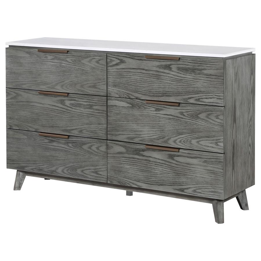 (image for) Nathan 6-drawer Dresser Grey