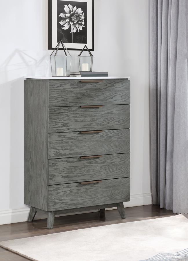 (image for) Nathan 5-drawer Bedroom Chest Grey