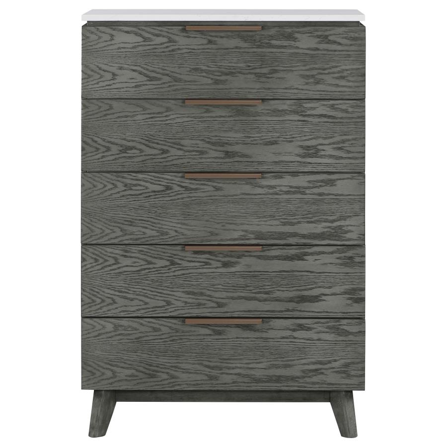 (image for) Nathan 5-drawer Bedroom Chest Grey