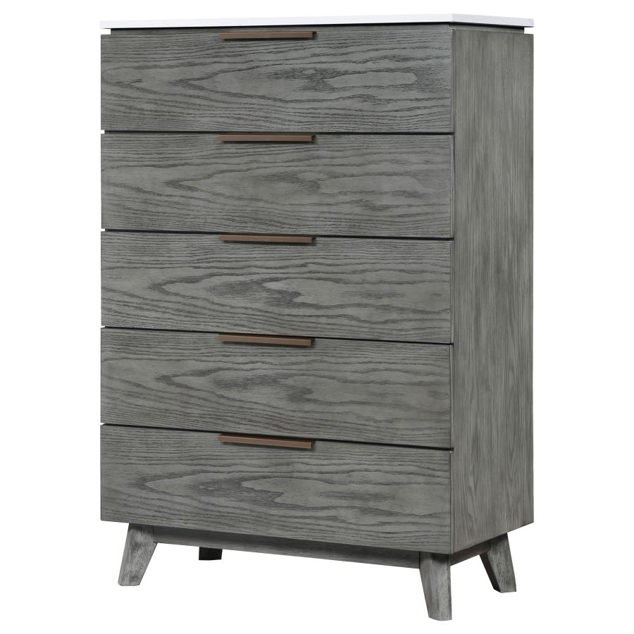 (image for) Nathan 5-drawer Bedroom Chest Grey